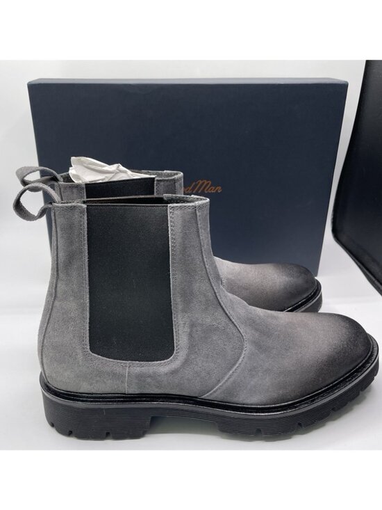 Good Man Brand Mens Size 8.5 Modern City Boot Italian Gray Leather Suede $268 main image 8